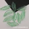 Cuentas Sueltas Nuevo Estilo Pétalo Glaseado Hoja Larga Hoja de Alga Marina 12*34mm DIY Retro Horquilla Accesorios de Joyería