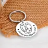Dijes para Bolsos, Llaveros de Acero Inoxidable Transfronterizos Europeos y Americanos, Regalos Promocionales, Llaves de Coche, Regalos de San Valentín para Parejas, Venta al por Mayor