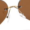 Nuevas gafas de sol de amor con incrustaciones de diamantes Gafas de sol oceánicas solares integradas de PC para mujer personalizadas europeas y americanas al por mayor