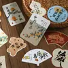 Festival do Meio Outono Shang Jin Estilo Chinês Novo Estilo Antigo Cartão Cartão de Bênção para Reunião de Meio Outono Cartão de Acessório para Caixa de Presente Etiqueta de Pendurar