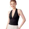 Top de tirantes para yoga para mujer, cuello en V de malla, adecuado para correr, deportes, Pilates y entrenamientos de fitness