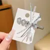 Pinza para el pelo con lazo de cinta de niña dulce, perla, accesorio para el pelo, nuevo estilo de celebridad de Internet, pinza para el flequillo lateral, adorno para el pelo