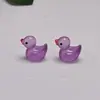 10 Colores Celebridad de Internet Pato Amarillo Luminoso Mini Pato Accesorios DIY Coche Hecho a Mano Creativo Pequeños Adornos
