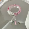 Novo Design Pulseira de Bambu Tinta Borboleta Feminina Novo Estilo Chinês Versátil Pulseira de Bambu para Praia Estudante Casal Melhor Amigo Guofeng