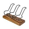Unidad de Estante para Pipas de Madera Maciza Estante de Enfriamiento para Pipas Multiposición Asiento para Pipas de Metal Soporte para Pipas Estante de Exhibición Portátil para Almacenamiento de Pipas