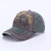 Boné de beisebol lavado com aspecto desgastado masculino e feminino primavera e verão europeu e americano chapéu de letras retro boné jeans chapéu de sol para atividades ao ar livre moda