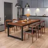 Mesa de comedor para uso doméstico, mesa de restaurante, cafetería, local de barbacoa, juego de mesa y sillas de comedor para apartamentos pequeños comerciales, escritorio de oficina