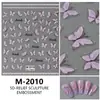 Nuevas Calcomanías para Uñas de Mariposa, Accesorios Decorativos Suaves y Portátiles, Calcomanías 3D en Relieve, Calcomanías para Uñas de Concha, Tridimensional