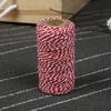 Color Sólido Algodón Cuerda de Cáñamo Hecho a Mano DIY Bolsa de Regalo Cuerda de Atado de Etiqueta de Tres Hilos Cuerda para Manualidades y Tejido Fabricante Venta al por Mayor