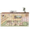 Cortina Sencilla Estilo Dibujo Animado para Gabinete de Cocina para Ocultar Desorden, Tipo Riel Deslizante sin Taladro, a Prueba de Polvo y Estéticamente Agradable para Gabinetes sin Puerta
