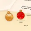 Acessórios DIY de Liga com Gotejamento de Óleo Equipamentos Esportivos Futebol Basquete Vôlei Pingente Chaveiro Pingente de Pulseira