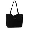 Corduroy commuter bolsa de grande capacidade 2023 outono e inverno Nova simples cor sólida bolsa de ombro tote feminino