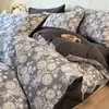 Estilo Fair Isle Algodón Puro Cepillado Juego de Cuatro Piezas para Cama Otoño e Invierno 2025 Nuevo Estilo Algodón Puro Grosor Extra Funda Nórdica Sábanas y Ropa de Cama