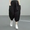 Pantalones Cortos de Algodón Pierna Ancha talla extra para Mujer Adelgazantes Pantalones Hallen Tendencia Verano 2024 Nuevos Cintura Alta Bloomers
