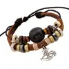 Directo de fábrica Pulsera de cuero popular japonesa y coreana al por mayor pulsera de cuero vacuno joyería punk Yiwu joyería pequeña