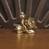 Novos enfeites retrô de latão representando o Deus da Riqueza, estilo desenho animado criativo, para decoração de mesa. Enfeites de cobre representando o Deus da Riqueza.