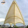Paisagem de parque comunitário estrutura de filme de sombreamento solar estrutura de filme de tensão em arco material de PVC transparente PTFE