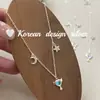 Joyería de Mano Nueva Moda Coreana Dongdaemun Ins Plata de Ley S925 Piedra Lunar Varita de Hada Pulsera de Luna y Estrella Dulce y Linda