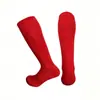 Calcetines Deportivos Largos de Color Sólido Antideslizantes Engrosados para Adultos y Niños, Protección de Pierna Transpirable Calcetines de Fútbol de Tubo Alto Antideslizantes