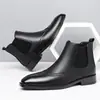 Botas Martin para Hombre Moda Transfronterizas Tallas Grandes Nuevas Botas de Cuero de Caña Alta Tendencia Retro Slip-on Zapatos de Cuero Casual Se Puede Enviar Directamente