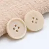 Botões de Resina com Imitação de Madeira no Atacado para Casacos Trench e Casacos de Lã, Botões Decorativos, Botões Redondos de Quatro Furos de Alta Costura para Moda