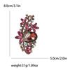 Broche de aleación de cristal de estilo vintage para mujer, estilo europeo y americano, con temperamento moderno, para traje, abrigo, ramillete y alfileres de joyería