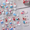 Adesivos de Unha de Natal Originais 5D Em relevo Estéreo Elementos de Atmosfera Feliz de Natal Adesivos para Nail Art DIY Estilo Hg
