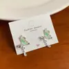 Pendientes de mariposa con degradado morado de verano, pendientes con pasador de plata, pendientes de borlas de hadas elegantes, frescos y dulces para mujer.