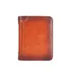 Billetera retro europea y americana de cuero genuino 1170, monedero, venta al por mayor de fábrica, estilo corto, múltiples ranuras para tarjetas, tarjetero, clip para dinero, cuero de cera de aceite