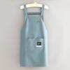 Delantal Impermeable Estilo Coreano para Cocina Casera Delantal para Cocinar para Adultos con Ropa de Trabajo Estampada Resistente al Desgaste para Catering para Mujeres