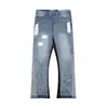 Pantalones Vaqueros Largos Casuales Sueltos con Estampado de Tinta Europea y Americana tipo Graffiti, Pantalones Casuales de Moda con Costuras para Hombres y Mujeres