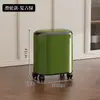 Papelera alta con ruedas para uso en la cocina del hogar, gran capacidad, móvil, lujo ligero, no es necesario agacharse, papelera con tapa