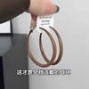 Pendientes de Diseño Nicho Popular Nuevo 2025 Atmósfera de Otoño e Invierno Pendientes de Aro Maillard Pendientes Elegantes de Alta Gama