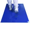 Tapete Adesivo Descartável de Alta Viscosidade para Remoção de Poeira, Tapete de Piso para Oficina, Sala Limpa, Pe Azul