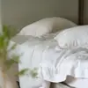 Conjunto de quatro peças em Tencel Lenzing tingido em tie-dye de cor sólida, estilo wabi-sabi de verão, seda gelada fosca lavada com areia, fresco ao toque, adequado para dormir sem roupa, capa de edredom e lençol de cama