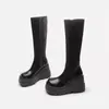 Botas de Motociclista Hot Girl Y2K Botas de Suela Gruesa Hasta la Mitad de la Pantorrilla Nuevo Estilo Otoño 2025 Ligeras Fáciles de Usar Versátiles Hasta la Rodilla