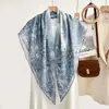 Bufanda de Georgette de Seda para Mujer, Nuevo Estilo Primavera y Otoño, Elegante Bufanda de Seda, Chal de Lujo Ligero, Bufanda Versátil, Bufanda Fina de Seda
