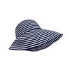 Novedad Primavera y Verano Sombrero de Pescador para Mujer Sentido de Alta Gama Rayado Protector Solar para Exteriores Plegable Ala Ancha Sombrero de Sol