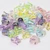 Colgante de color sólido plateado con cuentas de orquídea lirio luminoso cadena para teléfono móvil cuentas sueltas con agujero recto material decorativo accesorios para joyería DIY