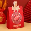 Nova Caixa de Doces Estilo Chinês Caixa de Doces de Casamento Caixa Vazia Multiestilo Laço Portátil Caixa de Presente de Doces para Mesa de Casamento