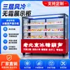 Gabinete Refrigerado con Descongelación Automática, Libre de Escarcha, Deshumidificador, Conservación Fresca, Enfriado por Aire, Vitrina para Dulces de Espino Confitado, Vitrina Comercial de Tres Niveles para Brochetas Pequeñas para Venta Ambulante y Uso en Vehículos