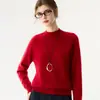 Nuevo Suéter de Cachemira para Mujer Otoño/Invierno 2026, Suéter de Punto Holgado Versátil con Cuello Alto y Mangas Raglán Engrosado
