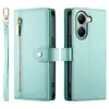 Adecuado para Funda de Teléfono con Pulsera tipo Flip-Cover para Xiaomi 17, Funda de Teléfono Anti-Caídas tipo Billetera con Cremallera para Redmi K70 5g