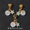 Esmalte Cloisonné Goteo de Aceite Diamante Perla Hoja de Loto Color Conservante Hebilla de Seguridad Colgante Accesorio DIY Perla Pequeña Broche para Ropa