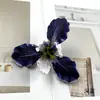 Cabeza de Flor de Iris Estampada Estilo Eva Simulada Material para Pasador de Pelo de Flor Falsa de Alice Accesorios Decoración del Hogar