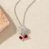 Moda Transfronteriza Accesorios de Flor de Tulipán Collar Estilo Dulce Colgante Pequeño de Flor Fresca Cadena para Suéter Versátil con Temperamento
