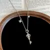 Collar con Colgante de Llave de Acero Inoxidable y Circonita 2026 Nuevo Versátil Cadena para Clavícula Moda Joyería de Alta Gama Venta al por Mayor para Mujeres