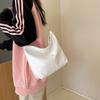 Bolso de hombro tejido tipo cubo para mujer, moderno, sencillo, informal, de gran capacidad, para el invierno de 2023
