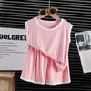 Verano Nuevo Estilo Ropa de Verano para Niños, Chaleco Shorts para Bebé Niña, Modal Niñas Pequeño Fresco Ropa para Niños al por Mayor