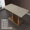 Mesa de Jantar para Cantina de Catering Comercial Pedra Sinterizada Luxo Leve Moderna Simples Mesa Quadrada para Cafeteria Loja de Chá Restaurante de Fast Food Mesa Redonda para Reunião